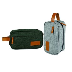 151 Necessaire Nylon e Couro Personalizada
