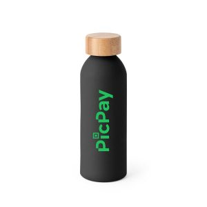 81 Garrafa com Tampa Bambu Personalizada