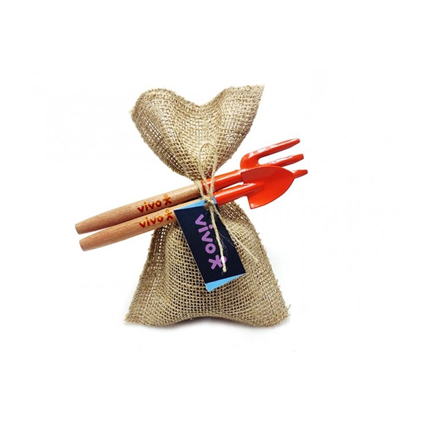 Kit Jardinagem Ecopack de Juta Personalizado Kit Jardinagem Ecopack de Juta Personalizado