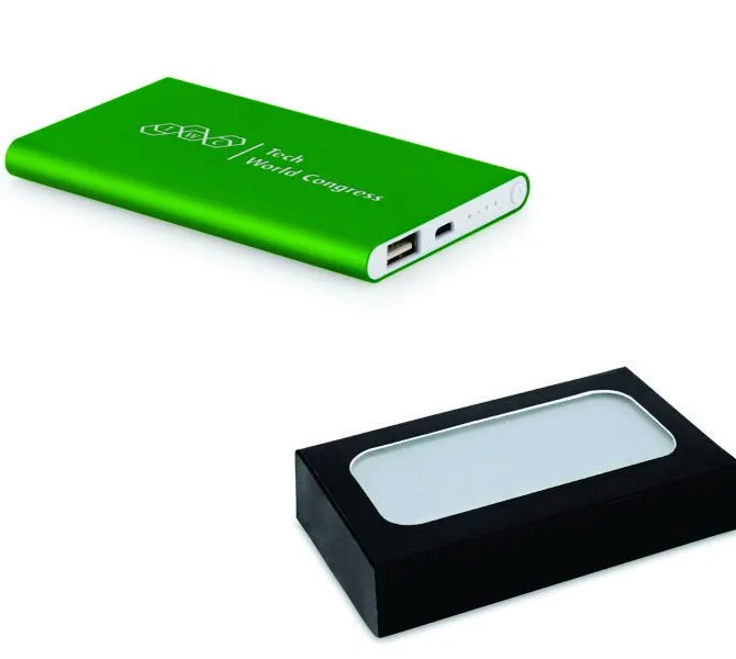 Bateria Portátil Slim em Alumínio Personalizada Bateria Portátil Slim em Alumínio Personalizada