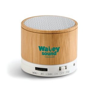 Caixa de Som em Bambu Personalizada