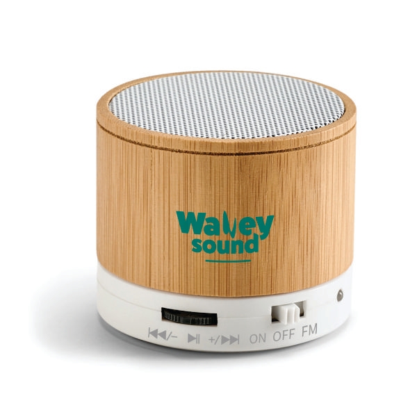 Caixa de Som em Bambu Personalizada