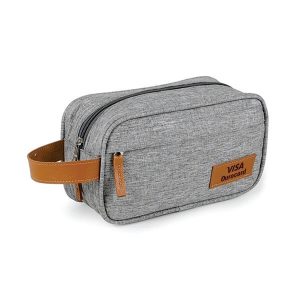 Necessaire Nylon e Couro Personalizada