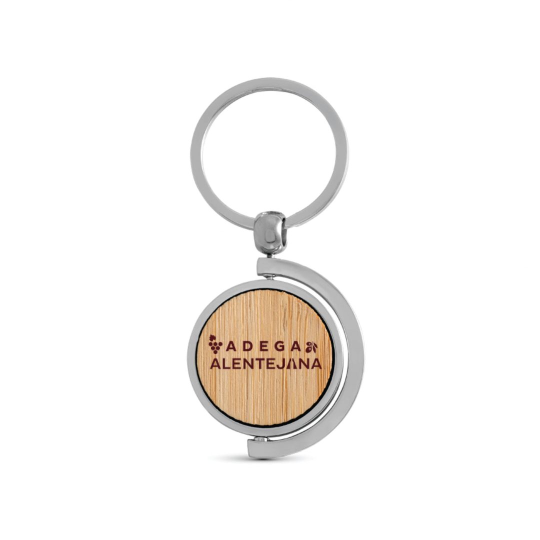 Chaveiro Madeira e Metal Personalizado