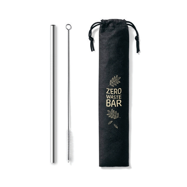 Canudo de metal grosso personalizado