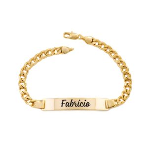 Pulseira masculina personalizada com nome