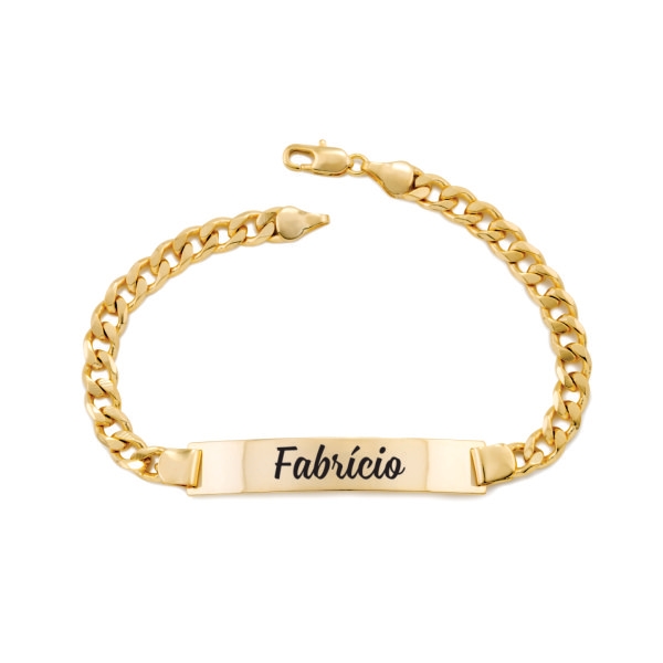 Pulseira masculina personalizada com nome