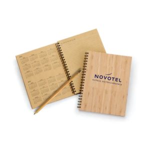 Kit Ecológico Agenda Bambu e Lapis Semente