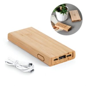 Bateria Portátil em Bambu Personalizada