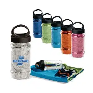 Kit Garrafa com Toalha Personalizado
