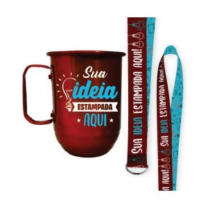 Caneca com cordão personalizado
