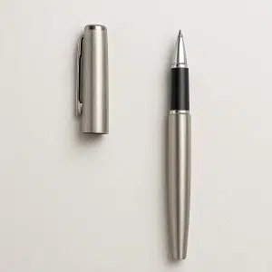 Caneta Rollerball de Metal Escovado
