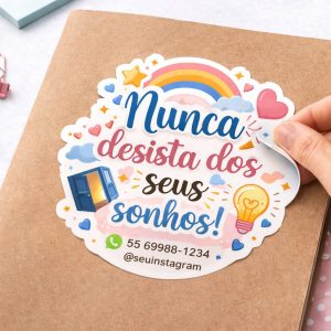 Adesivo Personalizado com Frase