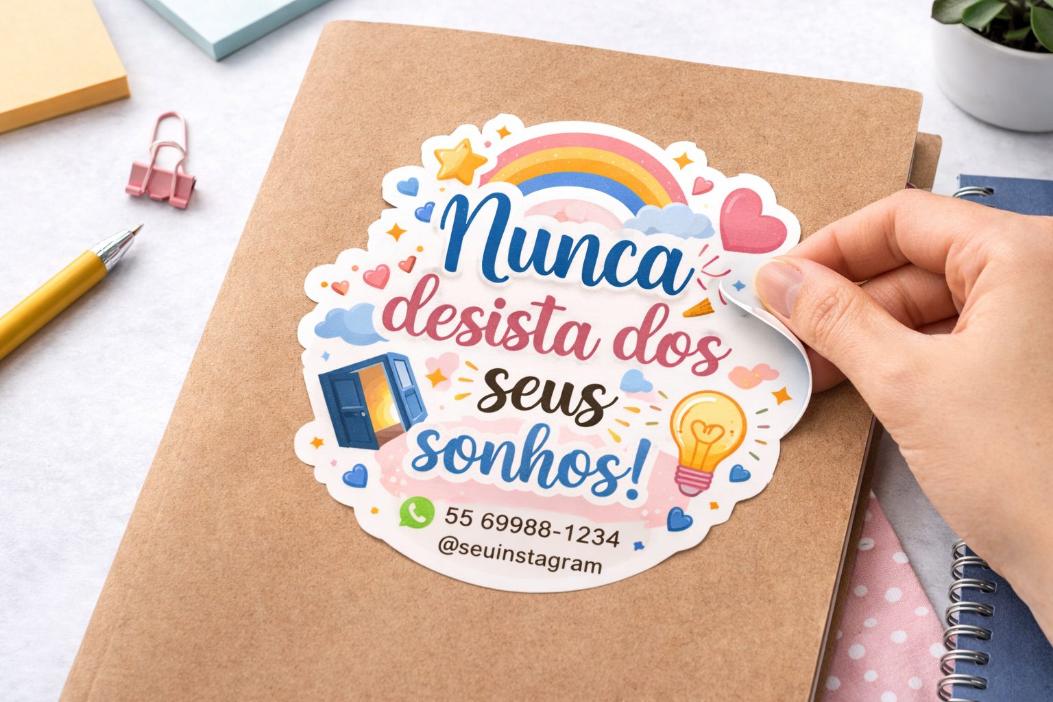 Adesivo Personalizado com Frase