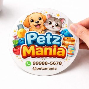 Adesivo Redondo em Vinil Personalizado