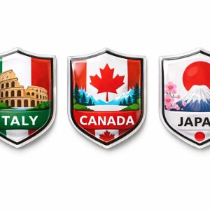 Adesivo Resinado de Países Personalizado