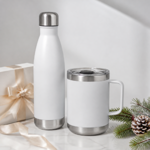 Kit Natalino Térmico com Garrafa e Caneca